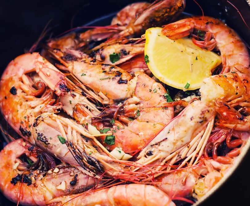 Where to eat on Elaphite islands - shrimps
